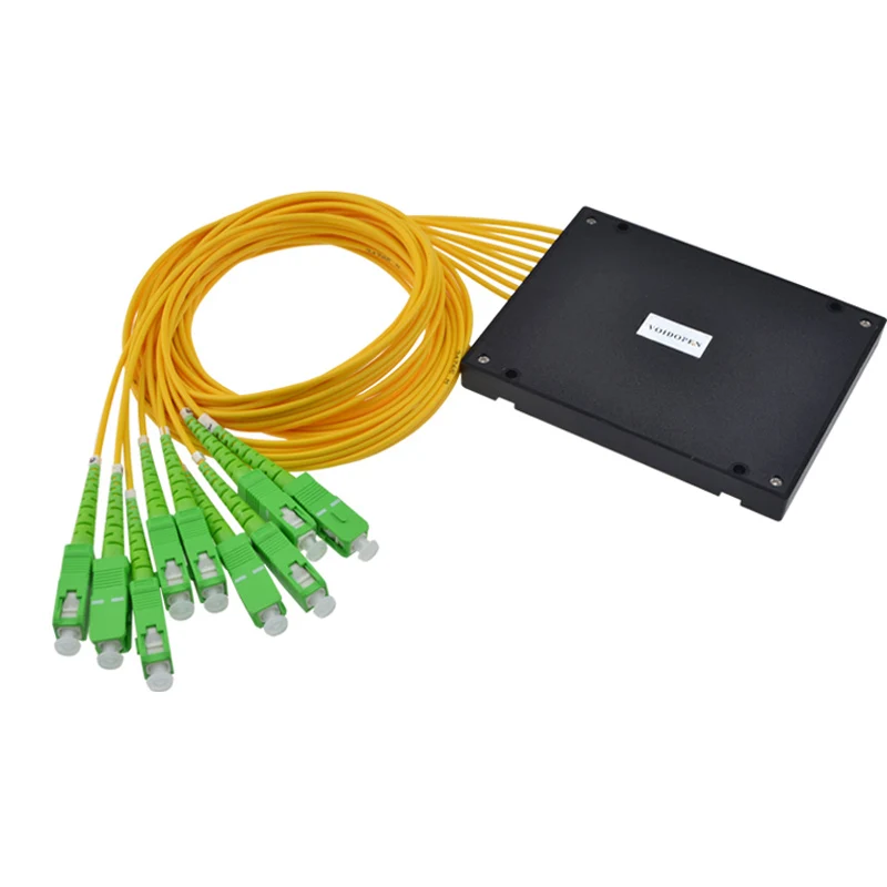 SC APC 1x8 PLC волоконно-оптический сплиттер однорежимный с коннектором FTTH SC/APC 1x64 plc
