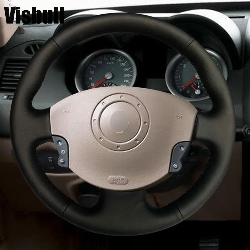 Visbull PU кожаная обивка рулевого колеса V1020 для Renault Megane 2 2003-2008 Kangoo 2008 Scenic 2003-2009.