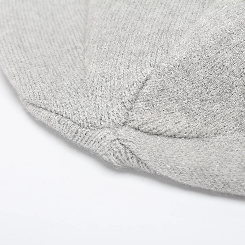 Осенне зимние шапочки ROSELUOSI однотонные кашемировые толстые теплые двухслойные