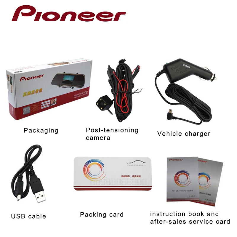 Pioneer Автомобильные Новатэк Full HD Зеркало заднего вида Камера 1080 P регистраторы