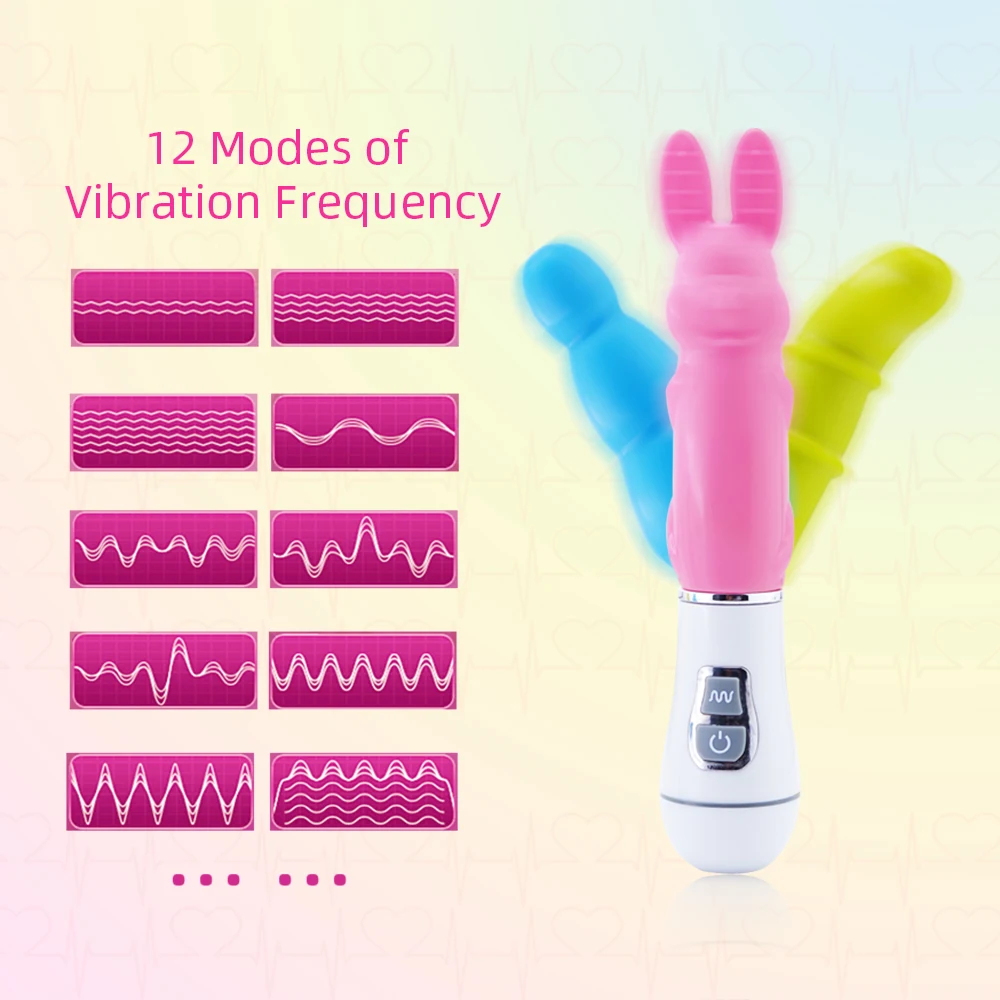 Съемная игрушка для взрослых DOMI 3 в 1 Силиконовые Вибраторы Кролик Женская Вагина