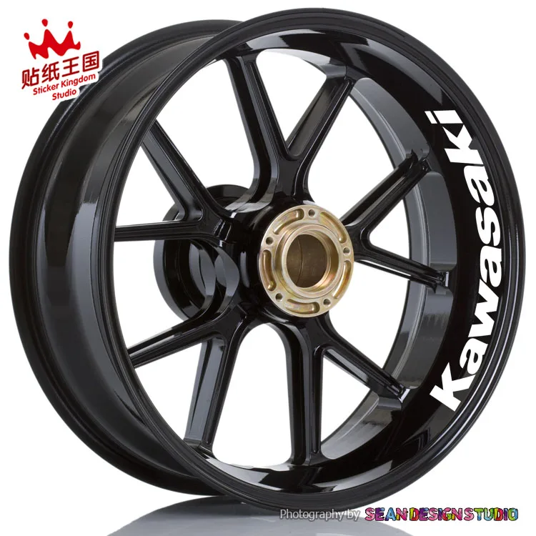 inside Silver For Kawasaki ZX-6R ZX-9R ZX-10R ZX-12R Z1000 Z800 Z750 636 Motorcycle Wheel Sticker Decal Reflective Rim Bike Motorcycle - Название цвета: inside Silver
