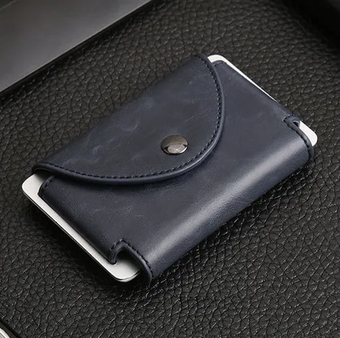 blue Rfid card case Цветной Женский Мужской кредитный держатель для карт s в клетку из искусственной кожи ID Bank RFID держатель для карт наличные Кошельки Мини кошелек чехол для карт - Цвет: blue Rfid card case