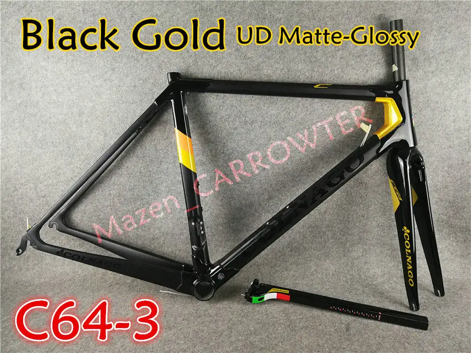 C64-3 Топ продаж 12 цветов T1100 UD Colnago C64 карбоновая рама для дорожного велосипеда с 48/50/52/54/56 см матовая/глянцевая для вашего выбора - Цвет: C64-3