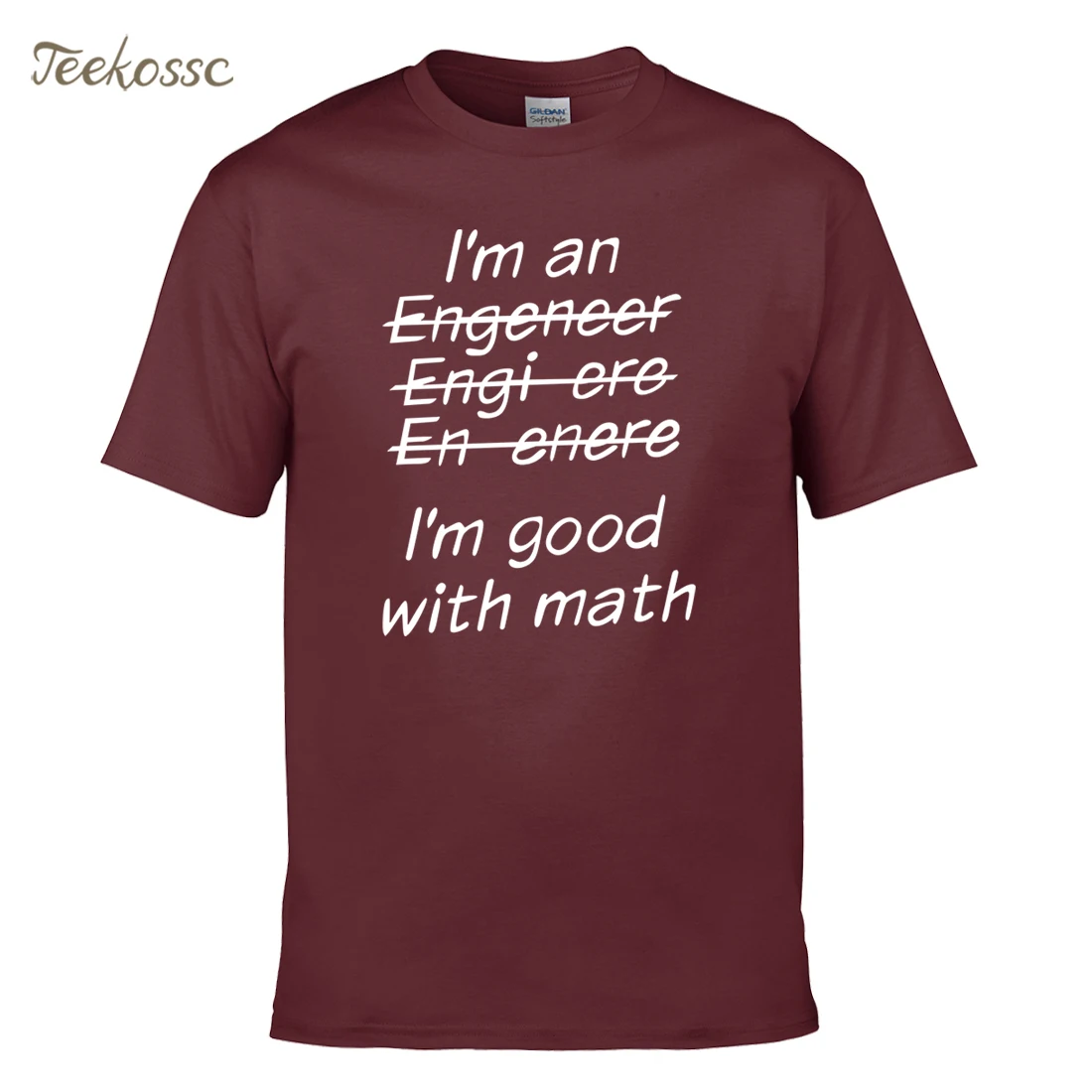Футболки с надписями I Am An Engineer I'm Good With Math Painted топы футболки 2018 летняя мужская