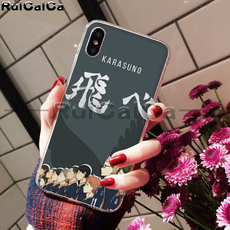 A6 RuiCaiCa Haikyuu Хината атак аниме ТПУ Мягкий силиконовый чехол для телефона для iPhone X XS MAX 6 6S 7 7plus 8 8Plus 5 5S XR - Color: A6