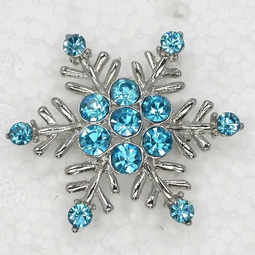 

Blue Rhinestone Snowflakes brooch Christmas gift Pin brooches C2192 R