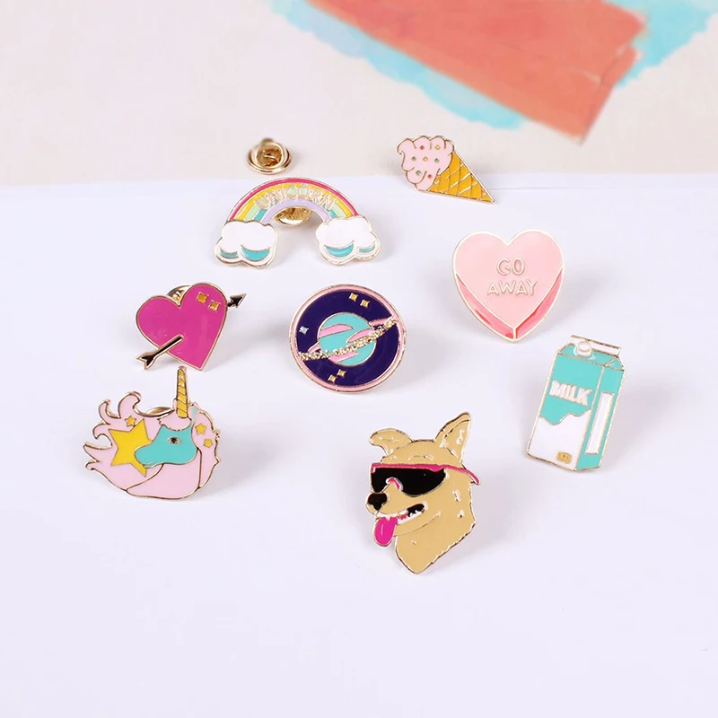 Милая молочная собака сердце Единорог вечерние лошадь Радуга мороженое забавная