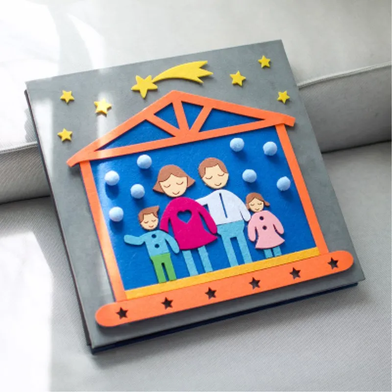 Самоклеящийся мультяшный альбом для выращивания ребенка ручной работы 14