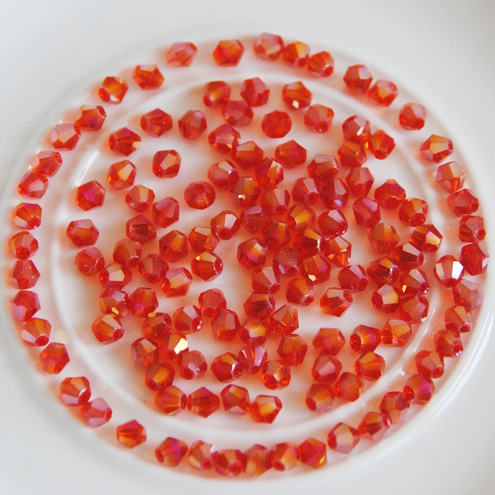 Хрустальные стеклянные бусины AB 100 шт./лот 4 мм чешские незакрепленные