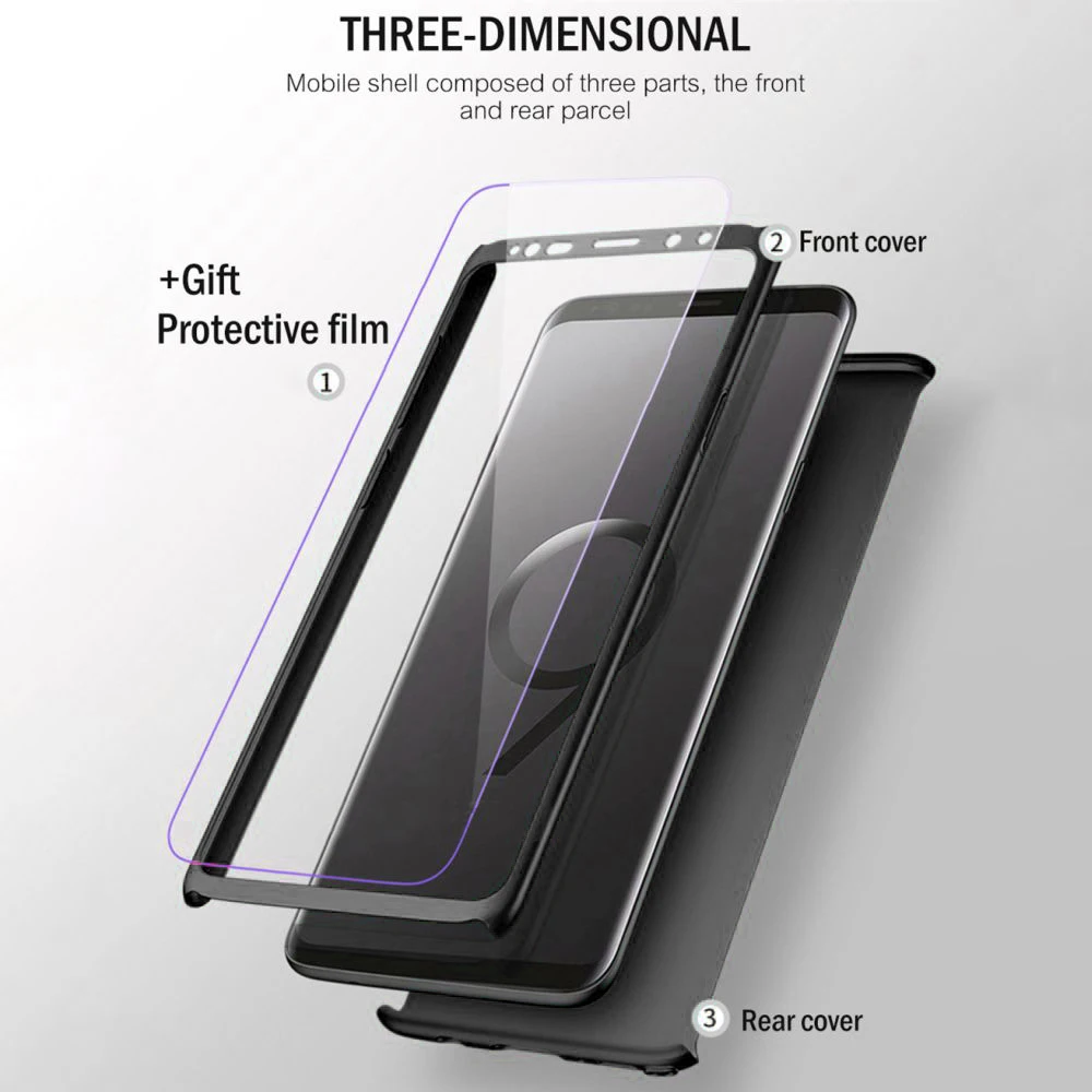 Для Samsung Galaxy S9 Plus чехол 360 полный корпус бампер Защита для экрана S8 S7 S6 edge S5 Neo A3 A5 J5