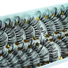 10 пар 3D Мягкие искусственные норковые волосы Накладные ресницы натуральные длинные Wispies пушистые красивые макияжные ресницы ручной работы разные стили