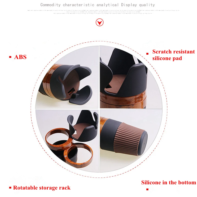 

Multifunction Car Drinking Bottle Holder Rotable Water Cup Holder Phone Sunglasses Organizer Universal Car Interior Accessories