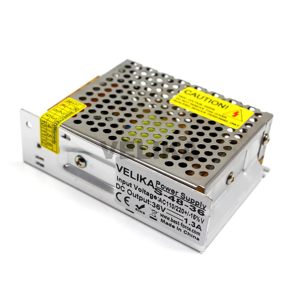 Universal DC36V Power Supply Led Driver 1.3A 48W AC100-240V Input to SMPS For Strip Lamp Light CNC CCTV 3D Printers |