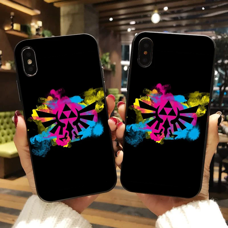 Легенда о Зельде шейках сланец ТПУ Черный силиконовый чехол для iPhone 8 8plus 7 7 plus 6 6S Plus X XR XS MAX 5S чехол для телефона s - Цвет: 8031