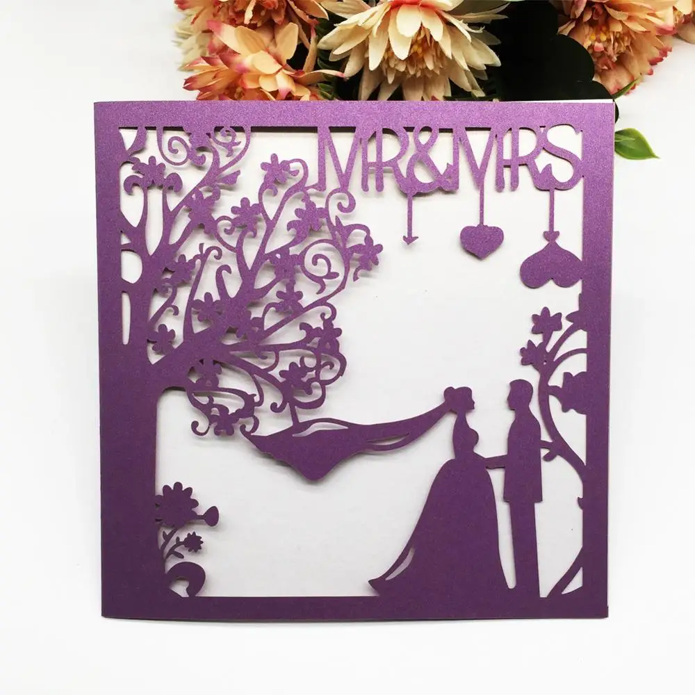 100 шт романтические приглашения на свадьбу Свадебные юбилейные открытки