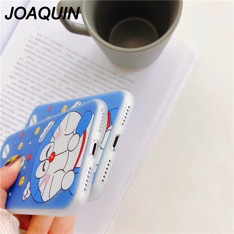 Doraemon Mobile Phone Shell Case For iPhone 6 6S 7 8 Plus Cases Cute X XS XR MAX Soft Fundas |