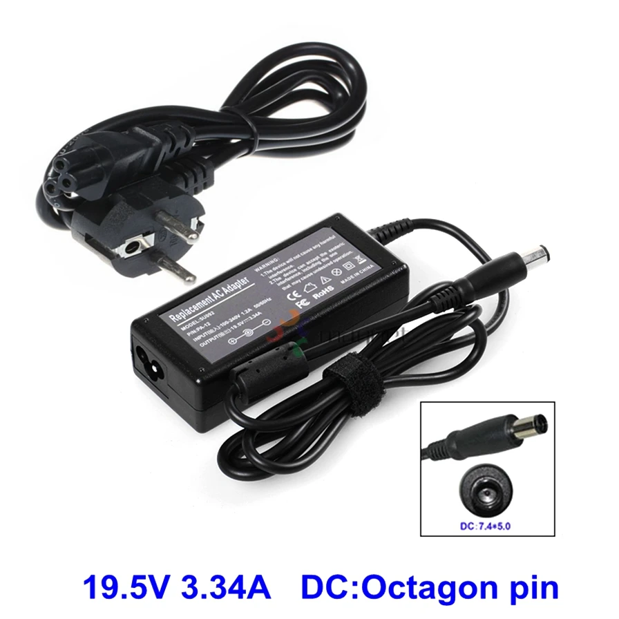 PA 21 19 5 V 3.34A восьмигранный штырь DC адаптер для ноутбука зарядное устройство Dell