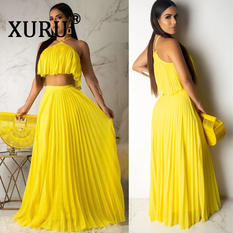 

XURU 2019 Autumn New Women's Hot Sale Dress Wrapped Bohemian Long Dress Casual Sling Dress