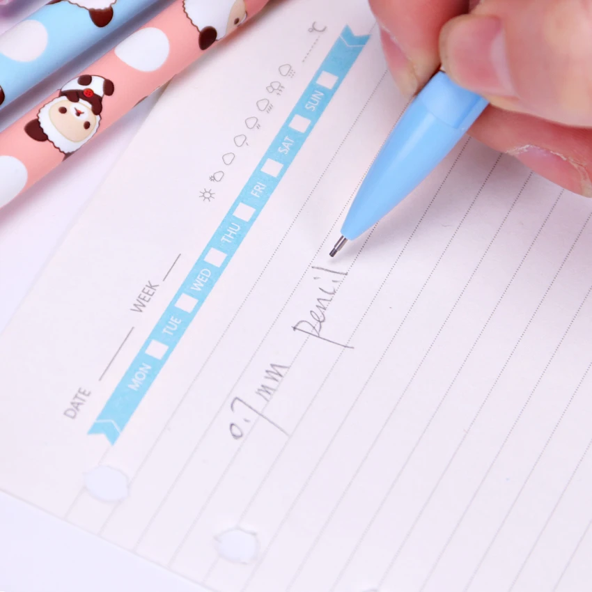 1 шт. 0,7 мм Kawaii пластиковый механический карандаш прекрасный медведь автоматические ручки офисные школьные принадлежности корейские канцелярские принадлежности