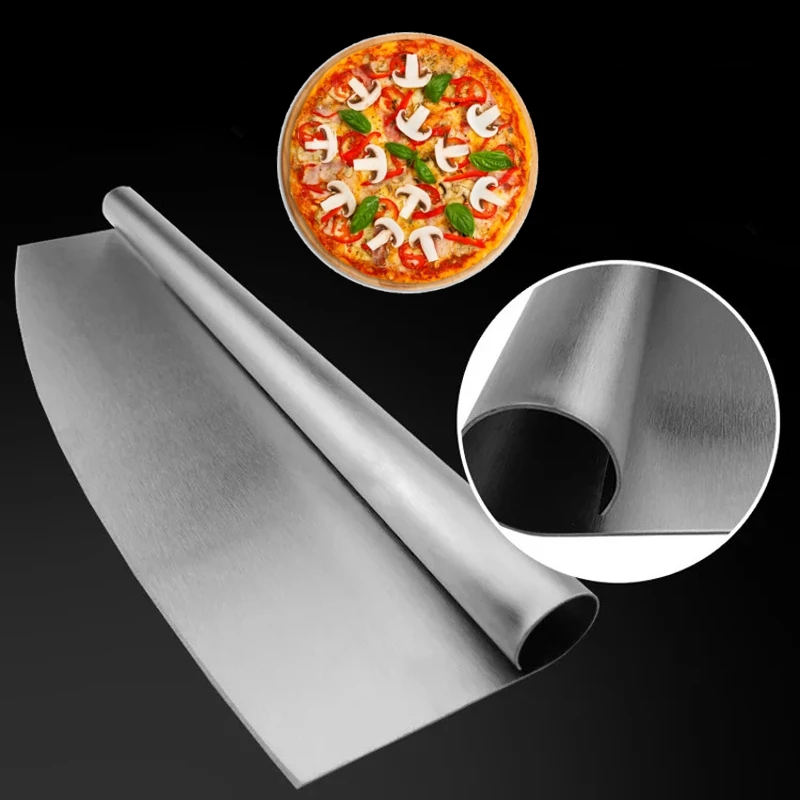 Aomily нержавеющая сталь резак для пиццы домашняя столовая кухня Выпечка для вечеринок коромысло лезвие качалка резак для пиццы кухонные аксессуары
