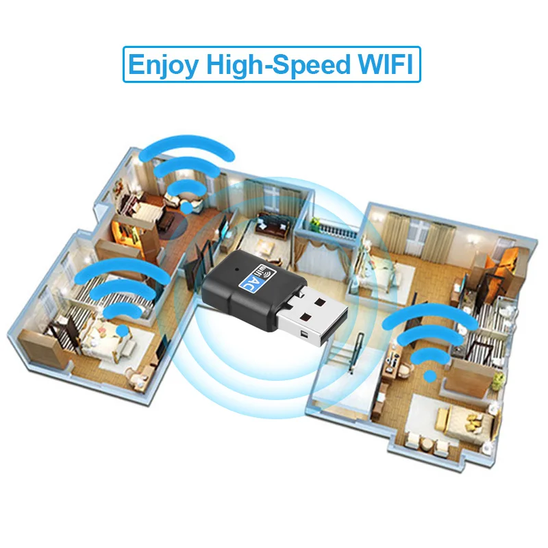 USB Wi Fi адаптер 600 Мбит/с 802.11ac|Сетевые карты| |