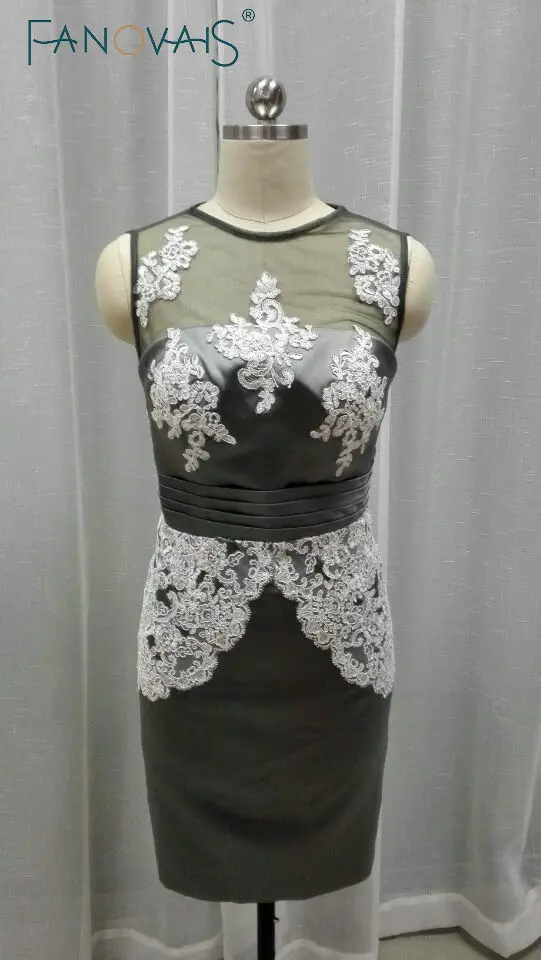 Серебристо серые платья для матери невесты с куртками половинные рукава длина до