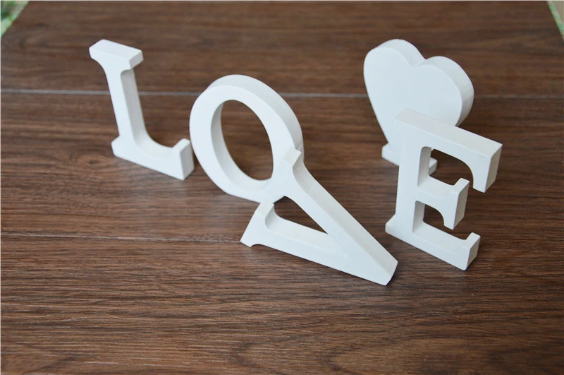 Отдельно стоящее украшение для дома 12 см искусственная деревянная белая буква с