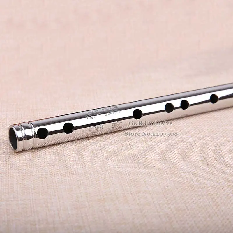 Китайская флейта из нержавеющей стали прозрачный музыкальный инструмент Dizi Flauta