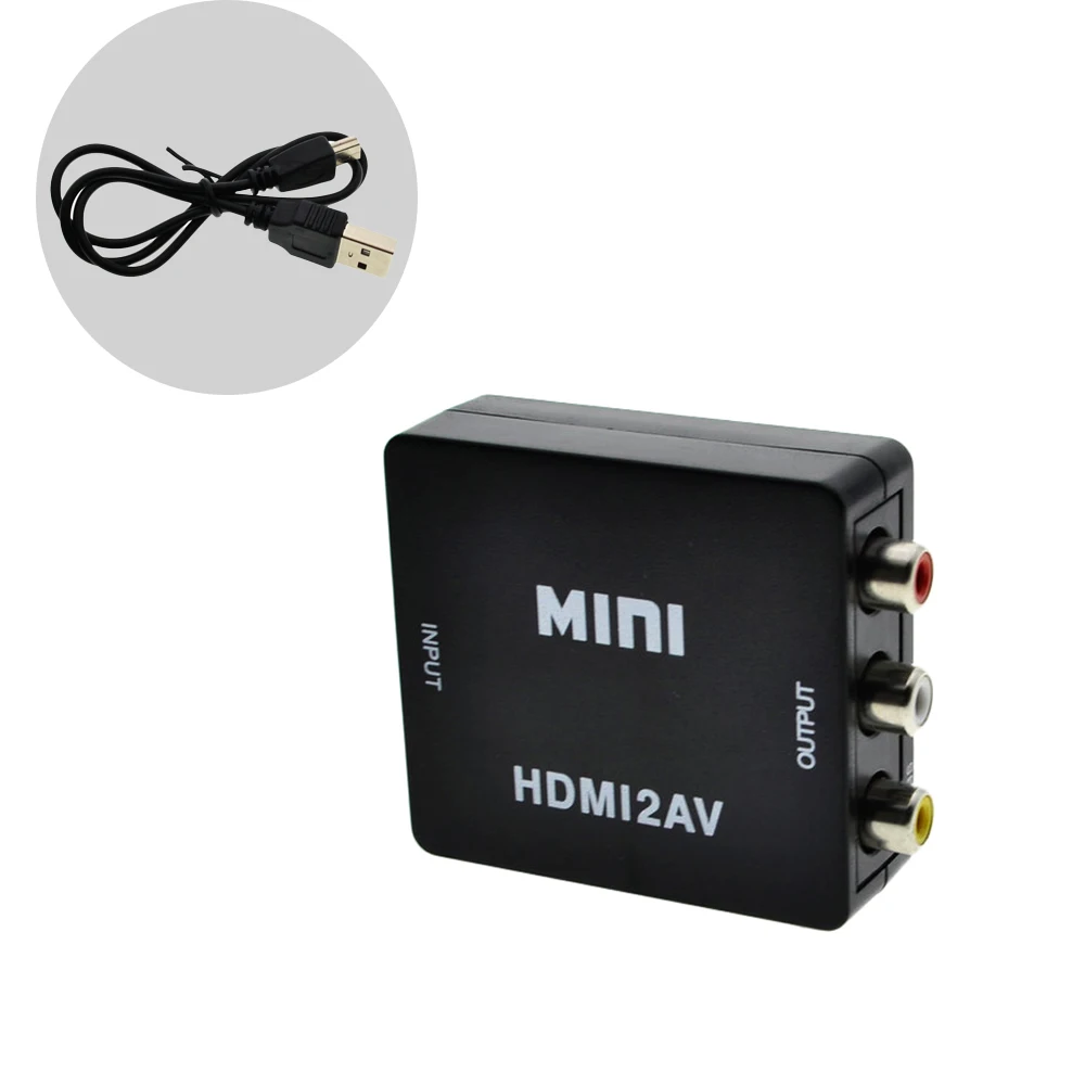 HDMI к AV CVBS MINI адаптер HD 720P 1080P AV2HDMI видео конвертер| |