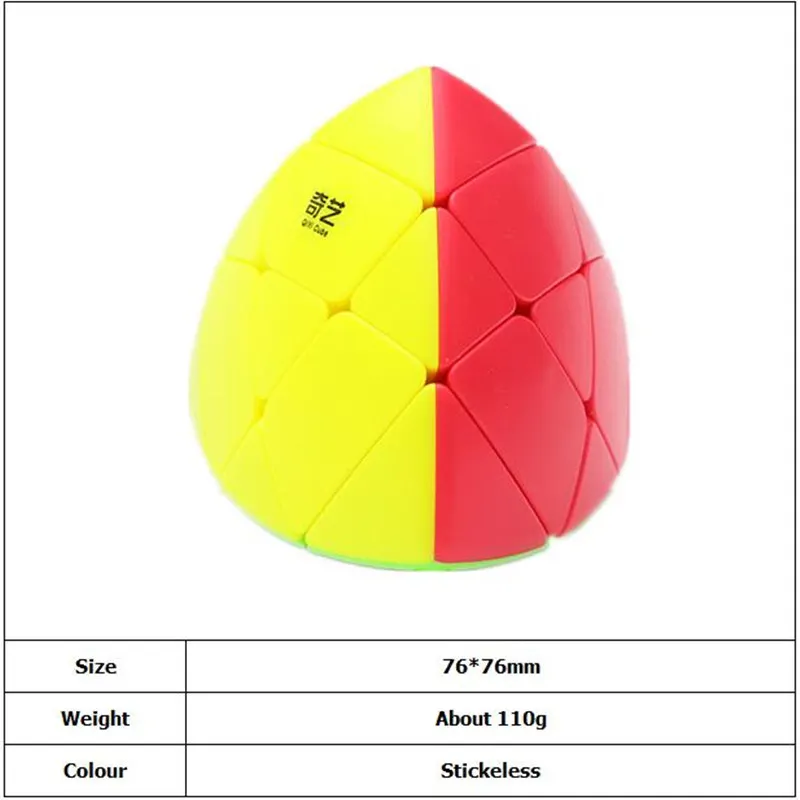 

QiYi Stickeless 3x3 Cube Professional Speed Puzzle Stickerless Learning Educational Cubo Magico Toys