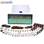 Goxawee 119 шт. дерева, металла гравировка Электрический Роторный инструмент аксессуар для Dremel Бит Набор шлифовальных полировки Резка Cut 18