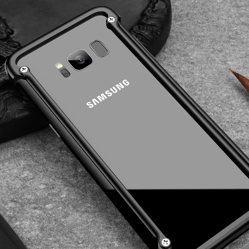 OATSBASF Роскошный чехол безопасности металлический защитный для Samsung Galaxy S8 lite