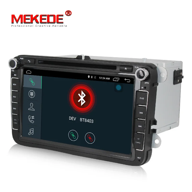 2 Din 8 дюймов Quad core Android 7 1 автомобильный dvd multimed плеер для VW Polo Jetta Tiguan passat b6 cc Skoda fabia Wi