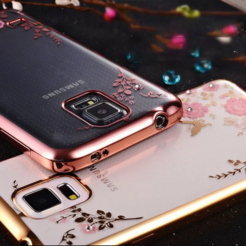 Силиконовый чехол для Samsung Galaxy S5 G900 G900f SM S 5 Роскошный Блестящий блестящий задняя