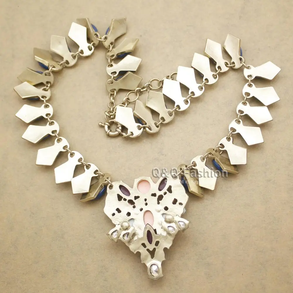 Клеопатра массивный цветок из смолы индийский ошейник ожерелье для женщин