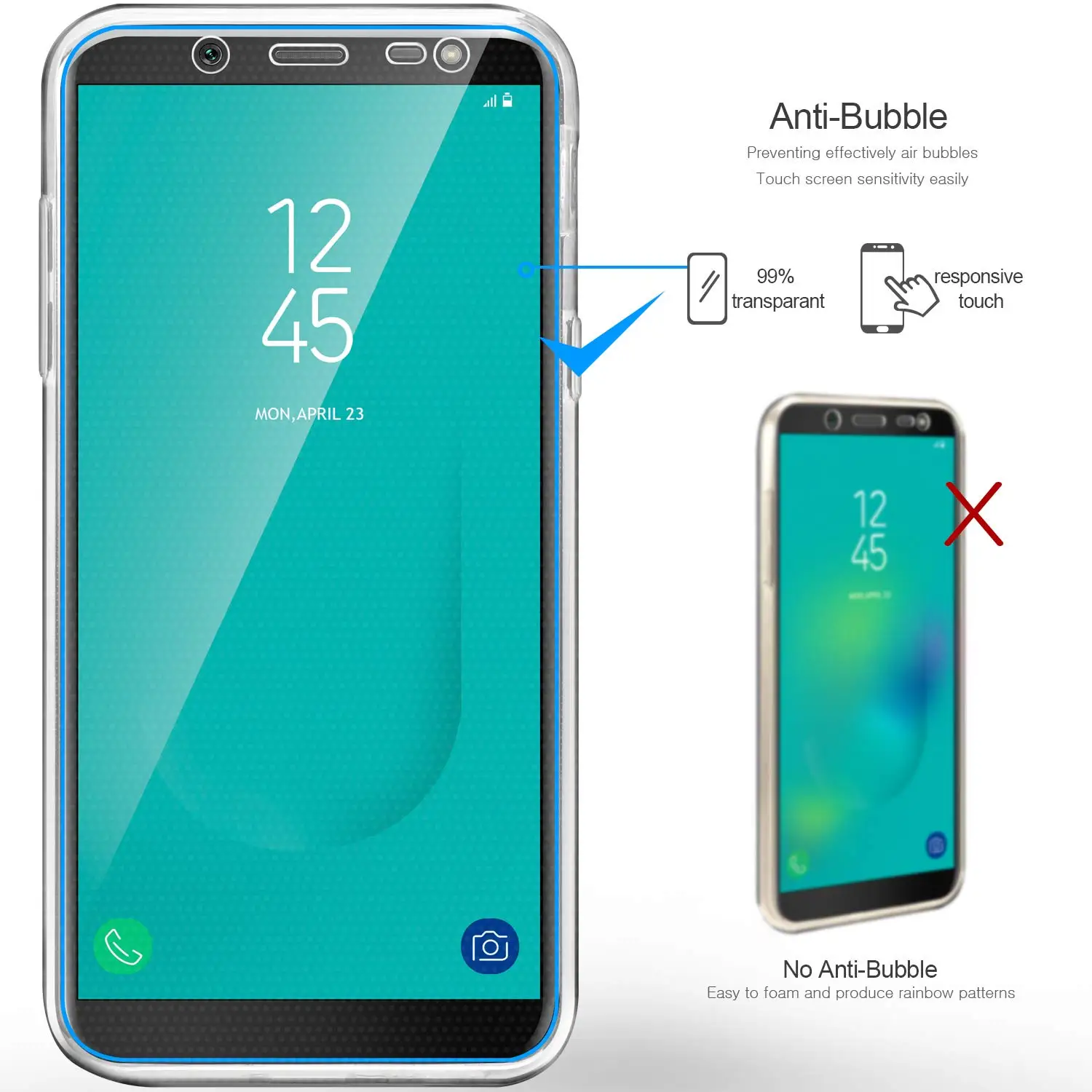 Double Silicone Case For Samsung Galaxy S7 Edge S8 S9 Plus S10 S10e A6 A8 A7 2018 J3 J4 J5 J6 J7 Neo Prime 2017 J2 Pro 360 | Мобильные