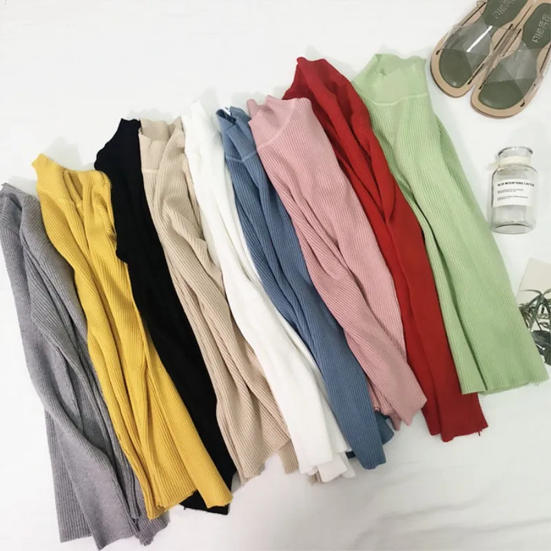 2019 осень 9 цветов женские трикотажные пуловеры High Street Slim Fit стретч-трикотаж