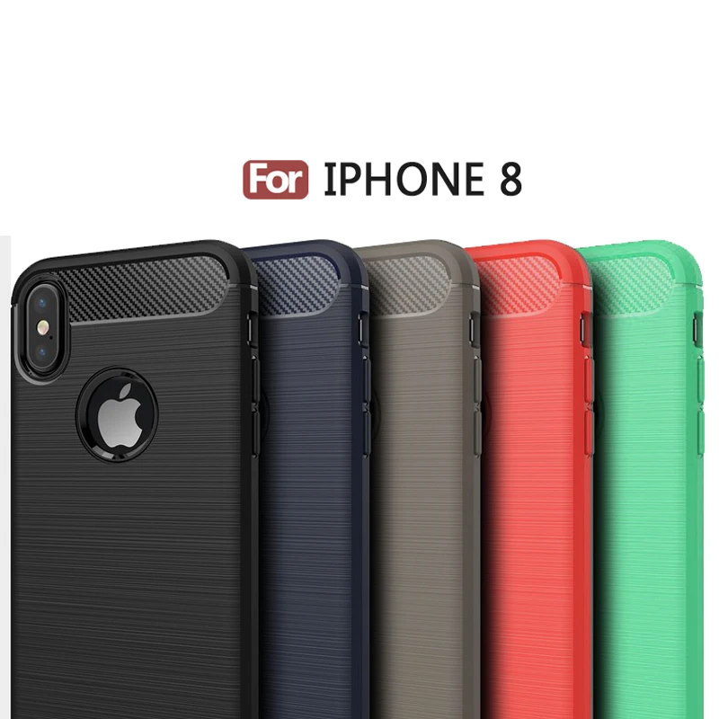 Yueyao углерода Волокно ТПУ рисунок Чехол для apple iphone 8 чехол Роскошные