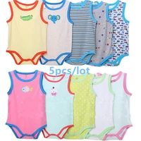 new baby bodysuit 5pcs 100 cotton infant body vest clothing cart jumpsuit baby boy bodysuit cartoon summer roupas de bebe