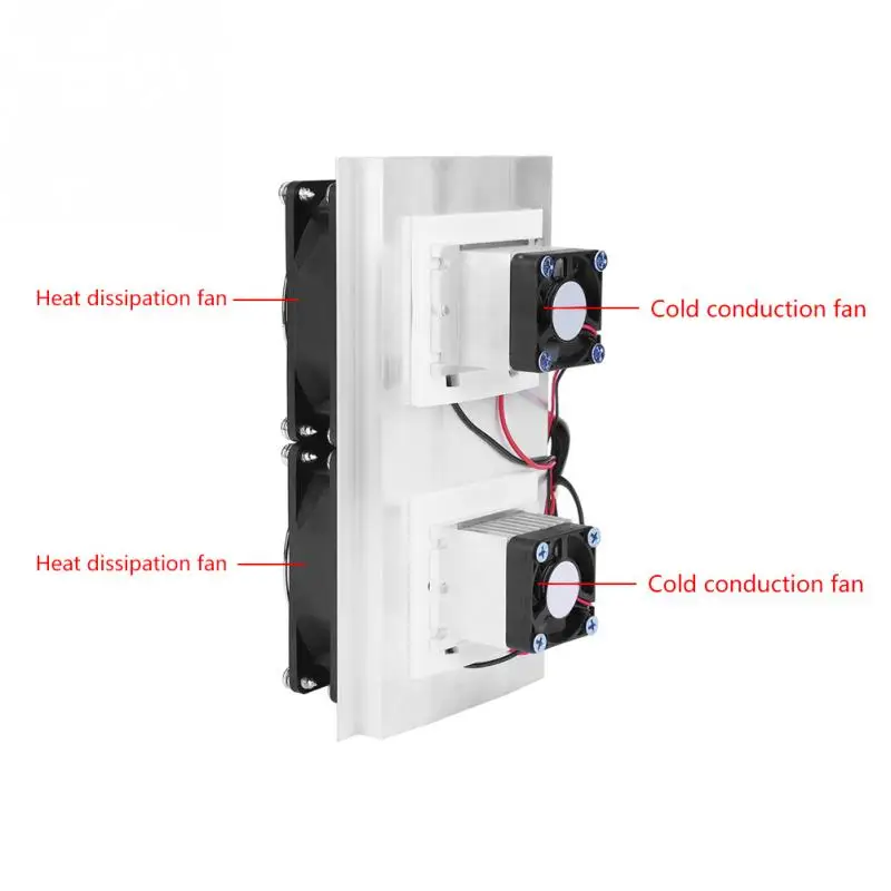 

220V Dual-core Semiconductor Refrigeration Cooler DIY Air Cooling Device Power Supply EU plug