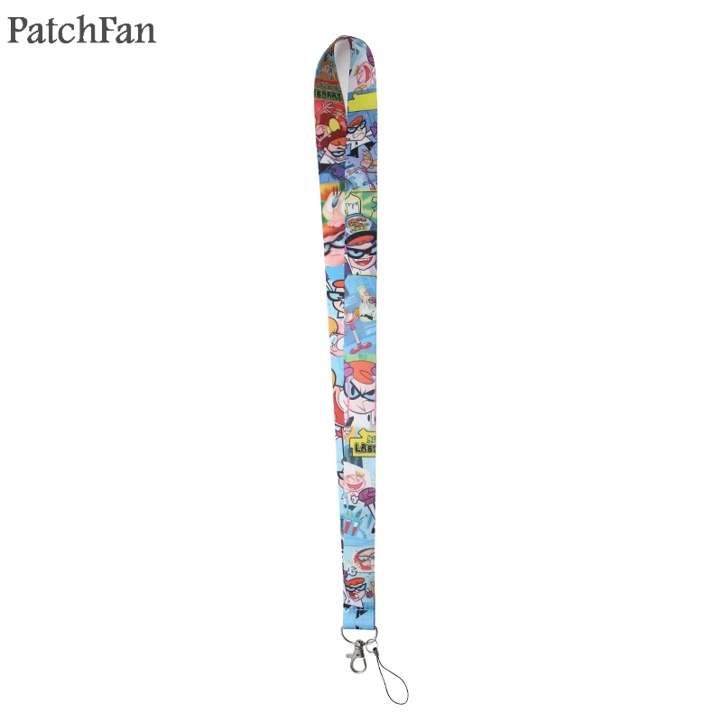 Patchfan Dexter's Lab cartoon брелок для ключей, шейный ремешок, тесьма, лента для шеи, бейдж, держатель для телефона, ожерелье A1608