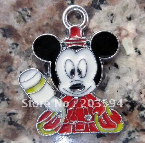 Free Shipping 100Pcs/Lots Zinc Alloy Metal Enamel Mickey Mouse Charms Pendants | Украшения и аксессуары