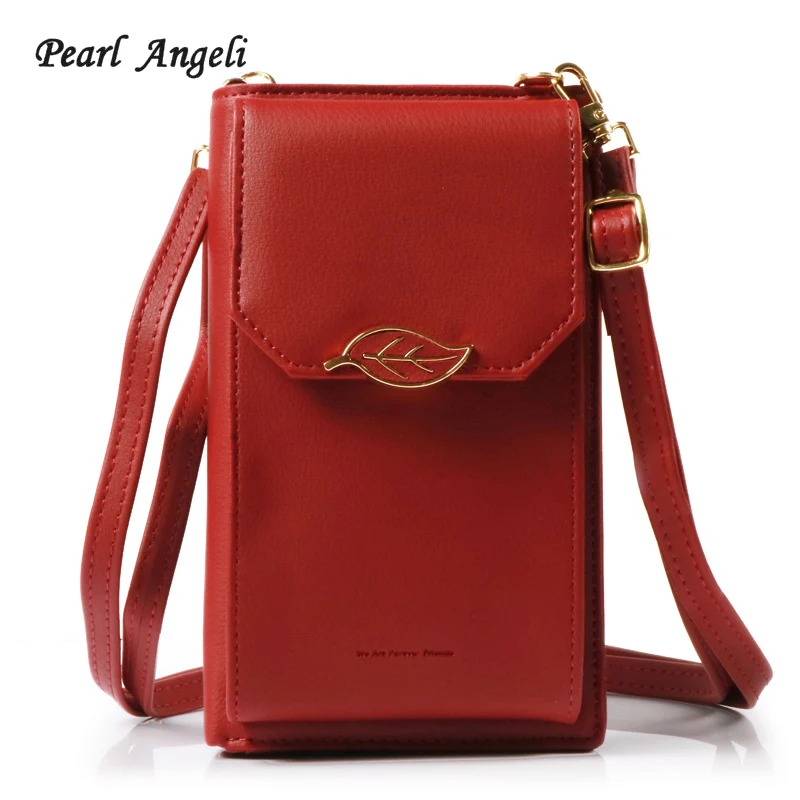 Роскошный кошелек Pearl Angeli Женский с листом и застежкой Портативная сумка для