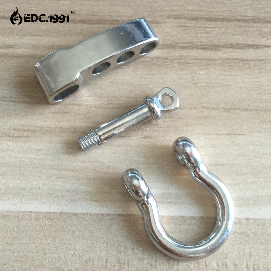 Goede 200 STKS D Boog Rvs Verstelbare 550 PARACORD PARACHUTE CORD LANYARD OVERLEVEN ARMBAND BEUGEL GESP Accessoire Grillete