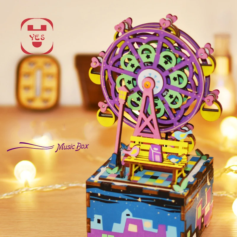 Да DIY деревянная музыкальная шкатулка ручной работы ремесла домашний Декор