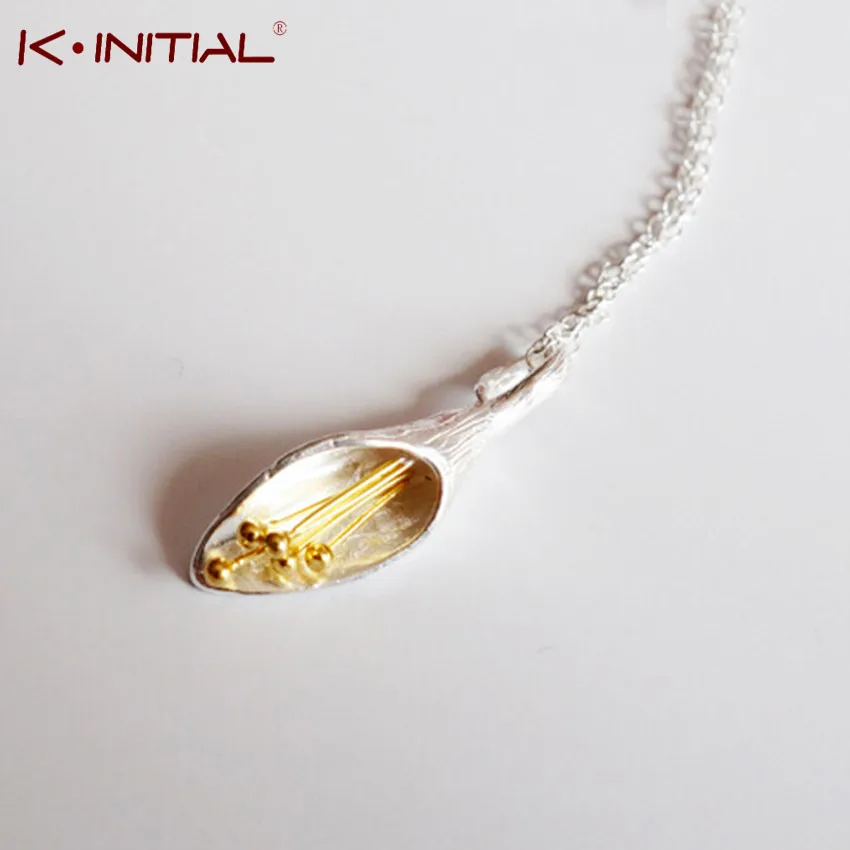 Kinitial 1 шт. новый 925 Серебряная Лилия себе Коренастый колье Цепочки и ожерелья