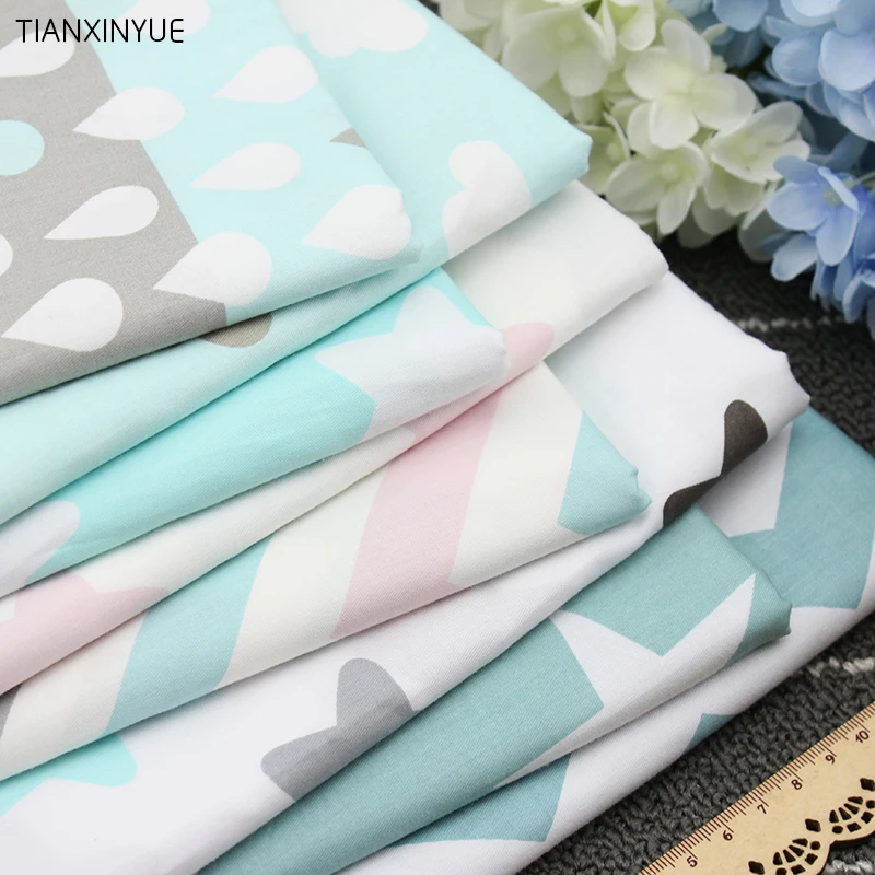 Твил 8 шт. мультяшная звезда и волна хлопчатобумажная ткань сделай сам лоскутное