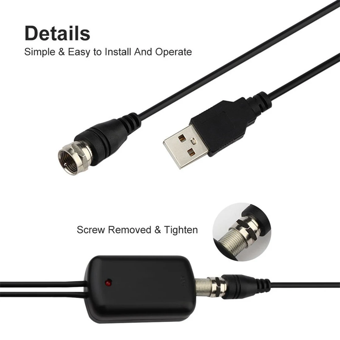 Top Deals 4K HD 1080P 60 Mile Range Indoor TV Antenna Amplifiers High-Performance Coaxial Cables Support All Smart | Электроника