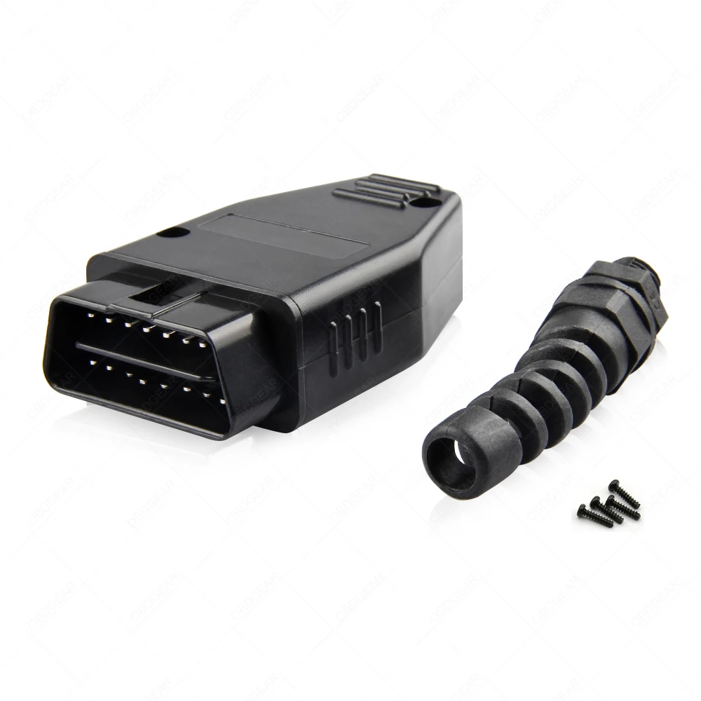 Универсальный OBDII OBD2 16Pin гнездовой разъем OBD II переходник 2 с корпусом OBD2|Кабели и